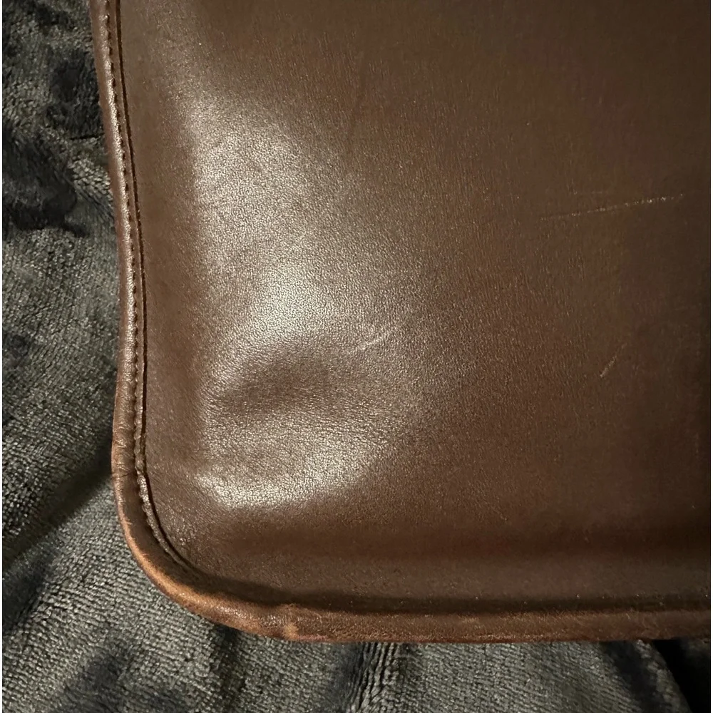 Coach Brown Leather Vintage Legacy Shoulder Crossbody Zip Top Bag Made In USA - Picture 5 of 13